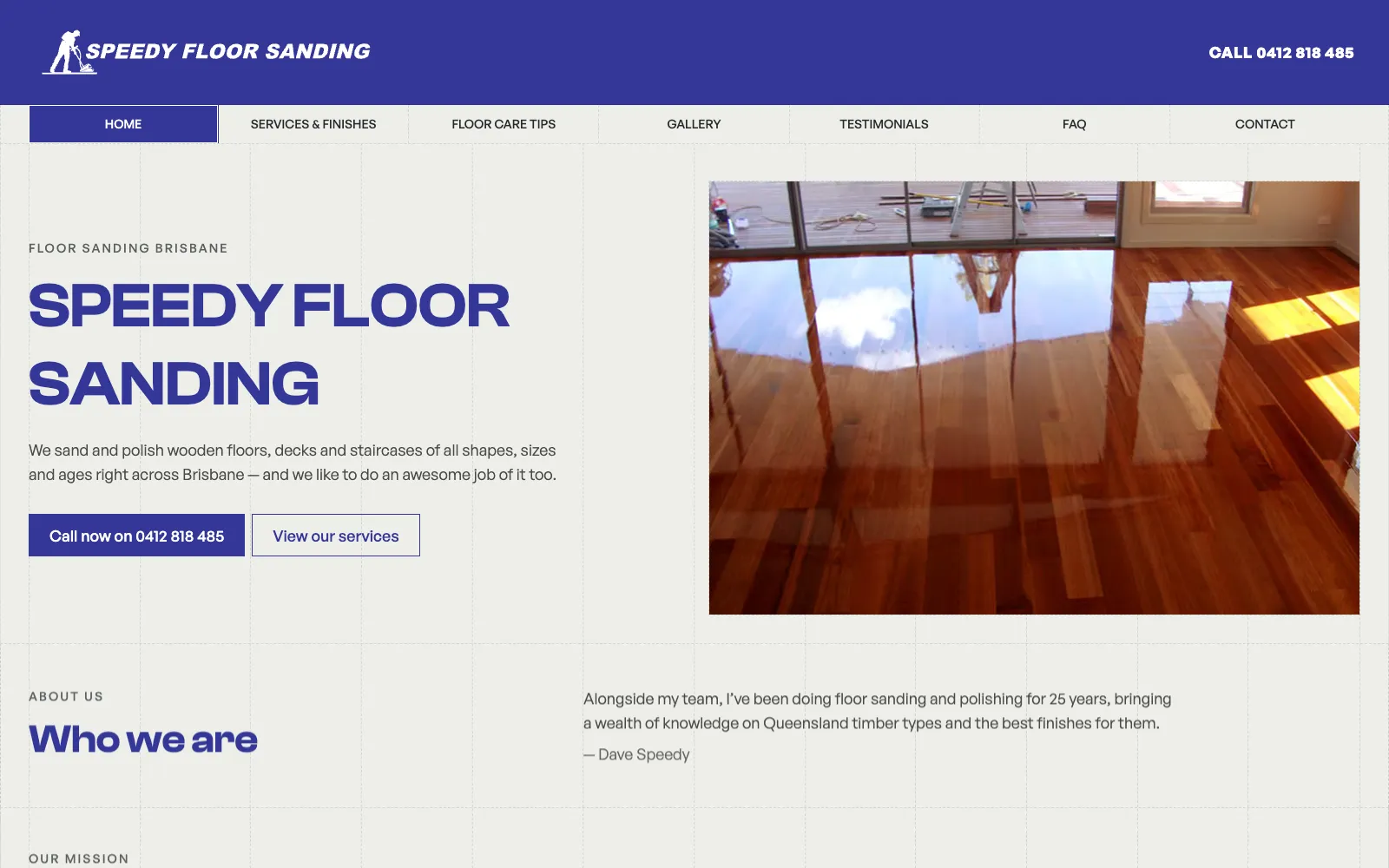 Speedy Floor Sanding website