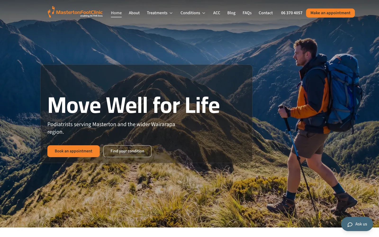 Masterton Foot Clinic website