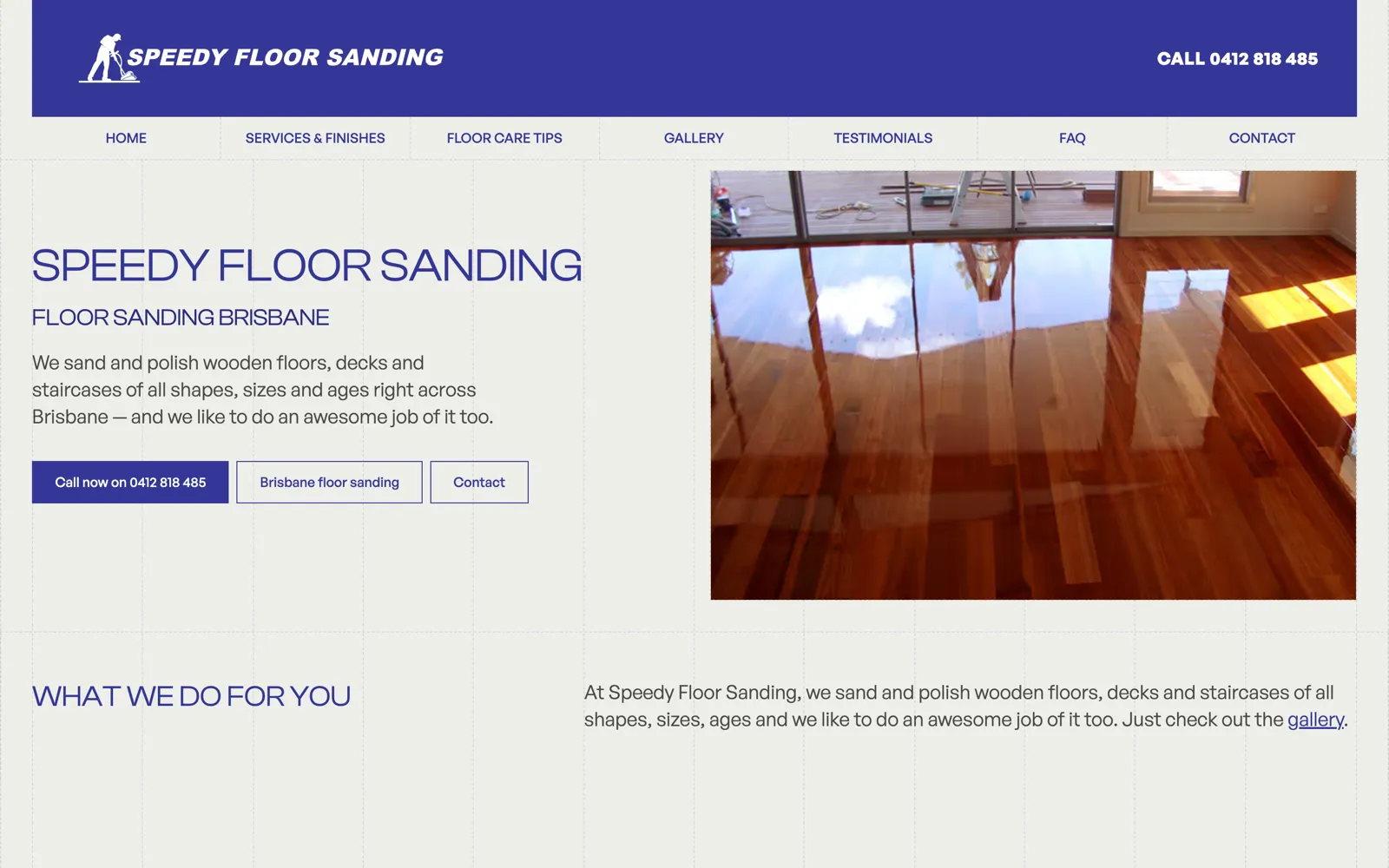Speedy Floor Sanding website