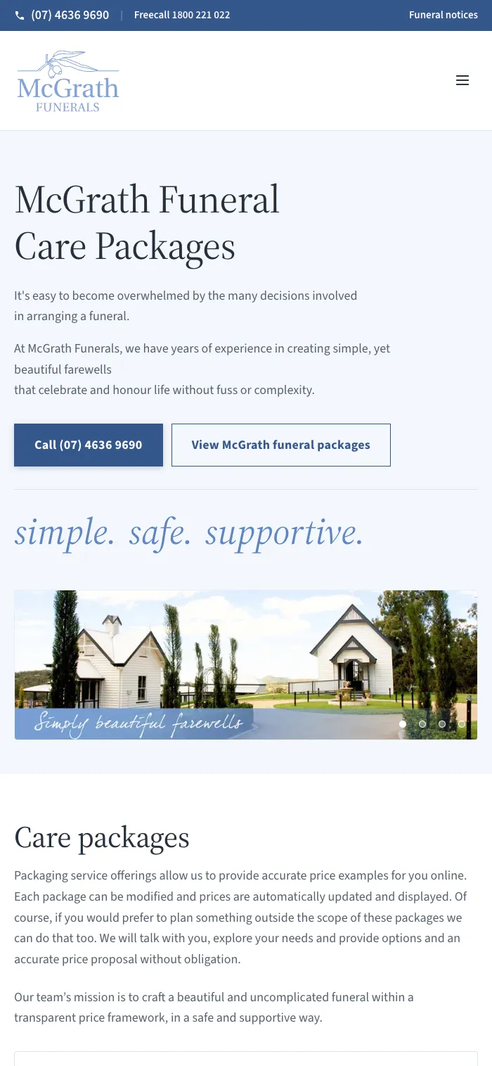 McGrath Funerals mobile
